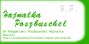 hajnalka poszbuschel business card